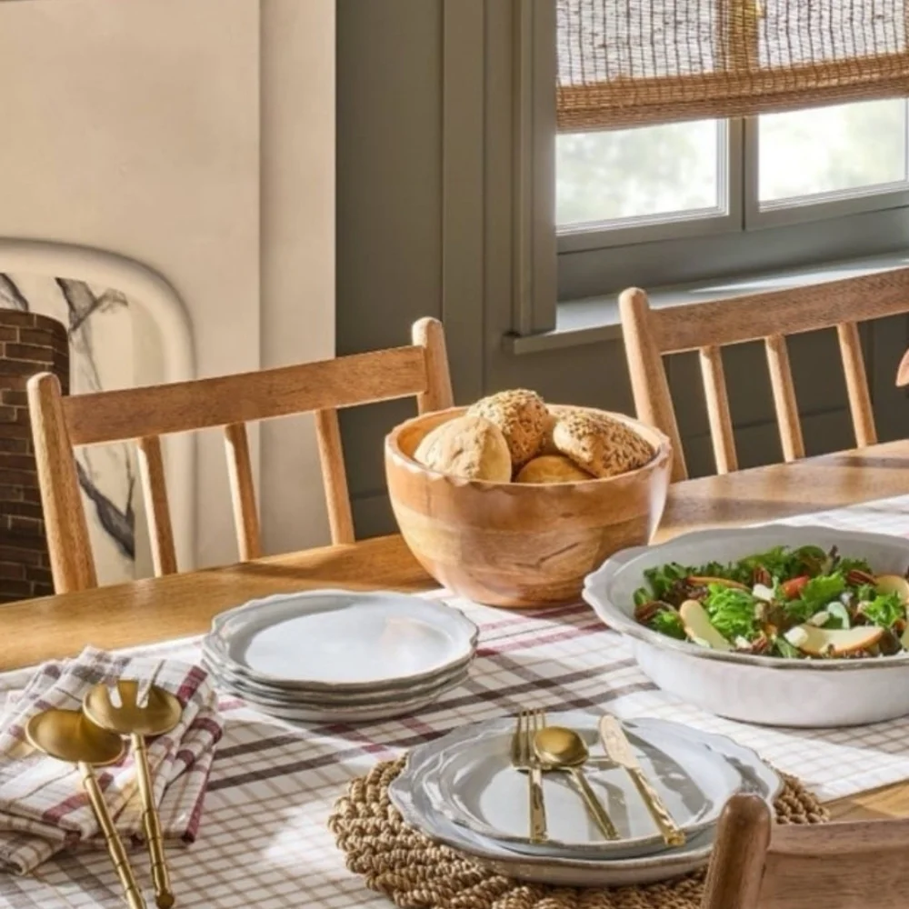 Hearth And Hand 2 Piece Brass Finish Salad Fork And Spoon Serving Set